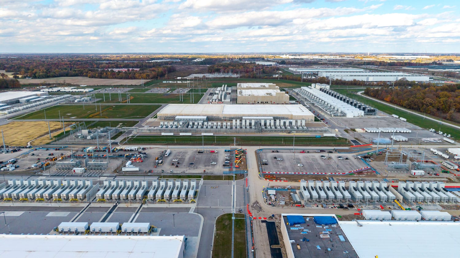 large scale data center pictured from outside - a hyperscale data center