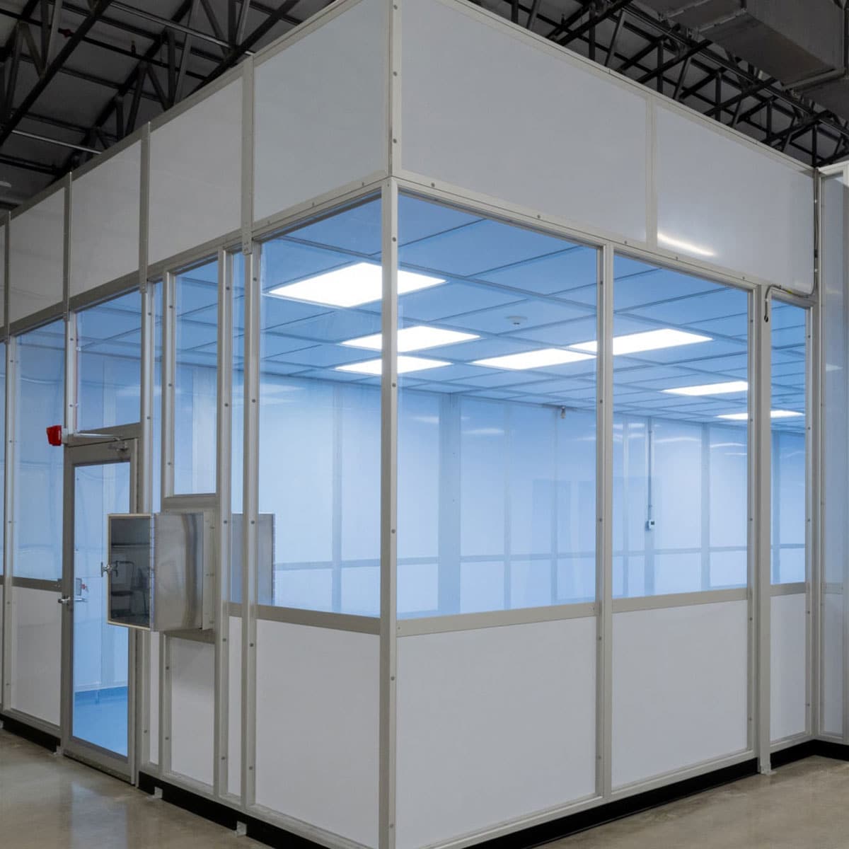 A hardwall temporary cleanroom from Subzero Engineering/Simplex